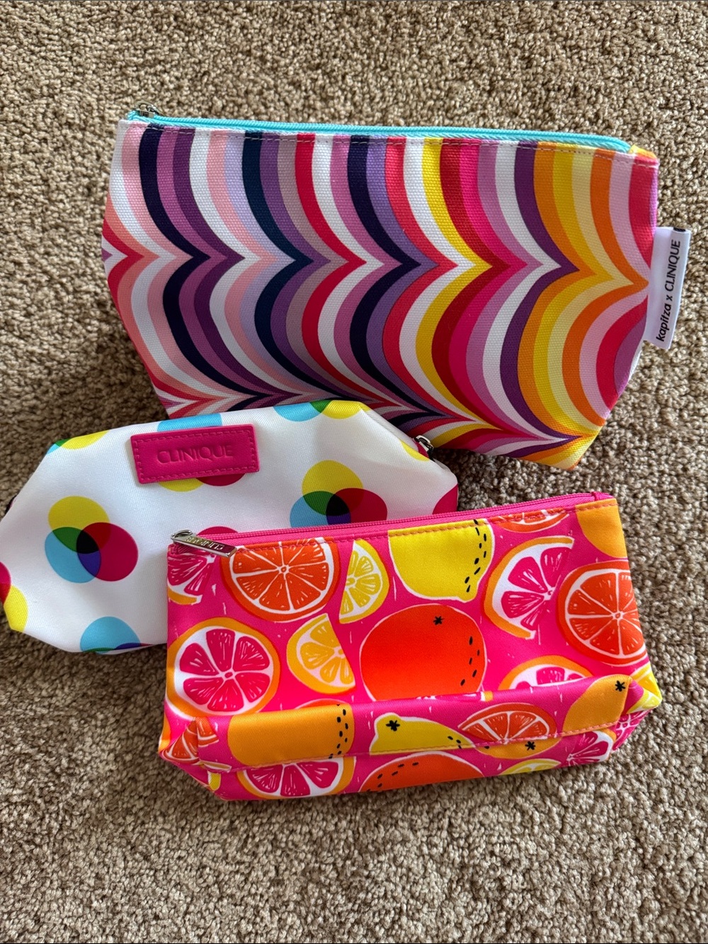 Clinique Cosmetic Pouches. Like new, never used.